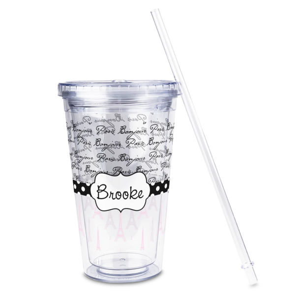Custom Design - Acrylic Tumbler - Full Print - Front straw out