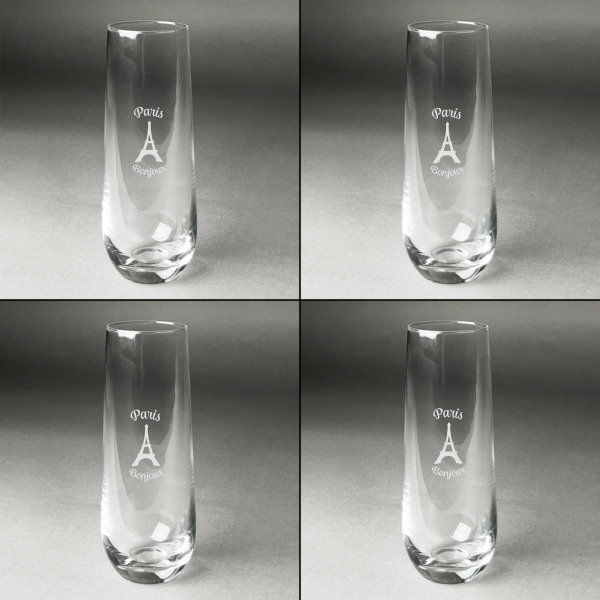 Custom Design - Champagne Flute - Set of 4 - Approval