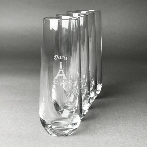 Custom Design - Champagne Flute - Set of 4 - Front/Main