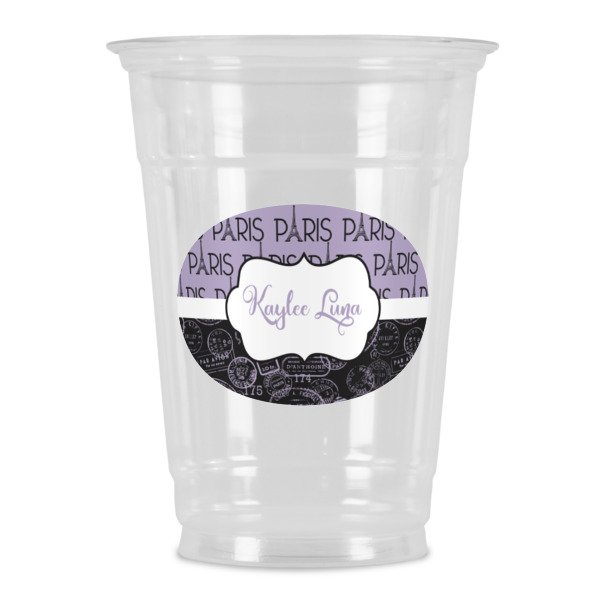 Custom Paris Bonjour and Eiffel Tower Party Cups - 16oz (Personalized)