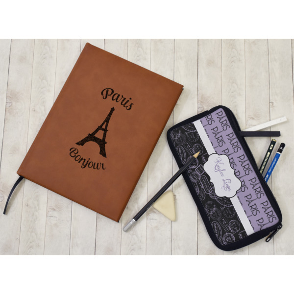 Custom Design - Leather Sketchbook - Large - Single Sided - In Context