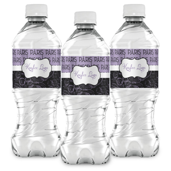 Custom Design - Water Bottle Labels - Front View