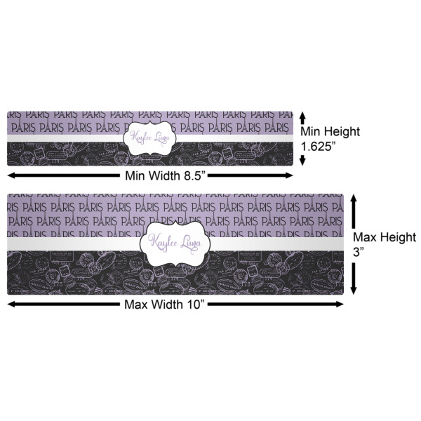 Custom Design - Water Bottle Labels w/ Dimensions