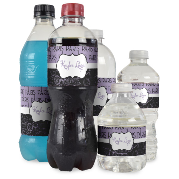 Custom Design - Water Bottle Label - Multiple Bottle Sizes