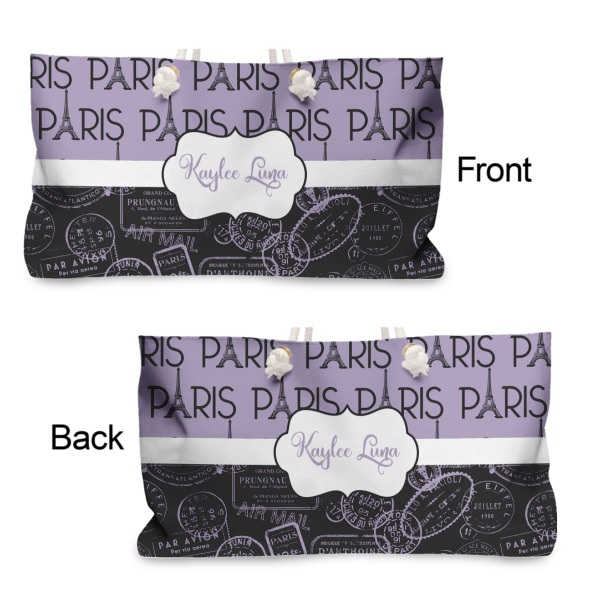 Custom Design - Large Rope Tote - From & Back View