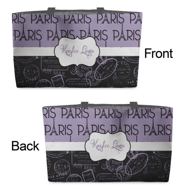 Custom Design - Tote w/Black Handles - Front & Back Views