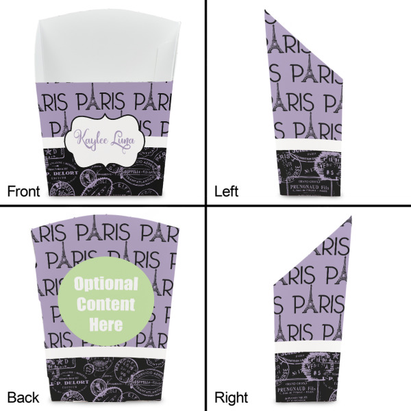 Custom Design - French Fry Favor Box - Front & Back View