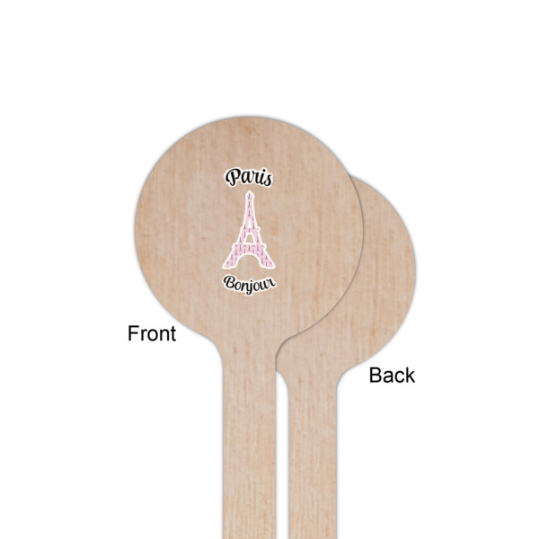 Custom Design - Wooden 6" Stir Stick - Round - Single Sided - Front & Back