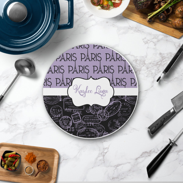 Custom Design - Round Stone Trivet - In Context View