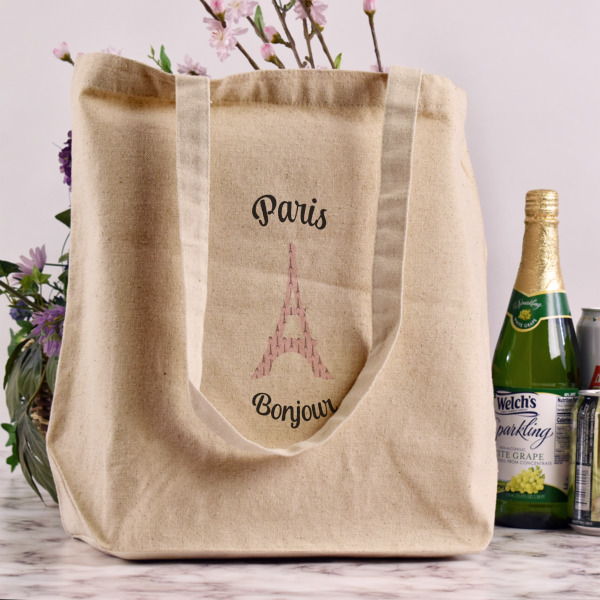 Custom Design - Reusable Cotton Grocery Bag - In Context