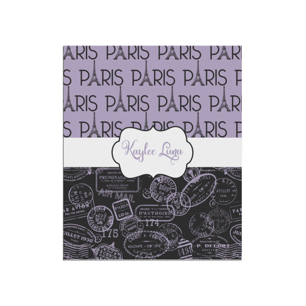 Custom Paris Bonjour and Eiffel Tower Poster - Matte - 20x24 (Personalized)