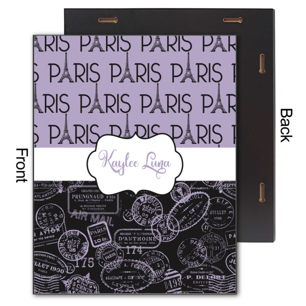 Custom Design - 11x14 Wood Print - Front & Back View