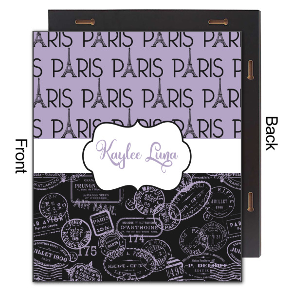 Custom Design - 20x24 Wood Print - Front & Back View