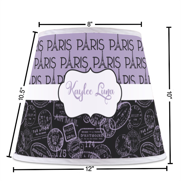 Custom Design - Poly Film Empire Lampshade - Dimensions