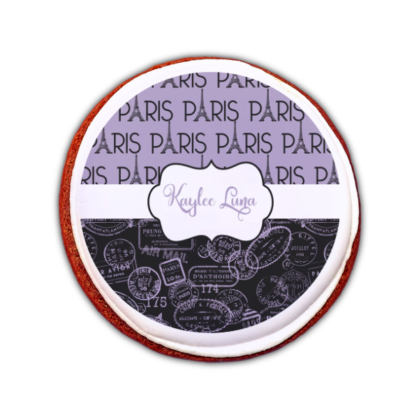 Custom Design - Printed Icing Circle - Small - On Cookie