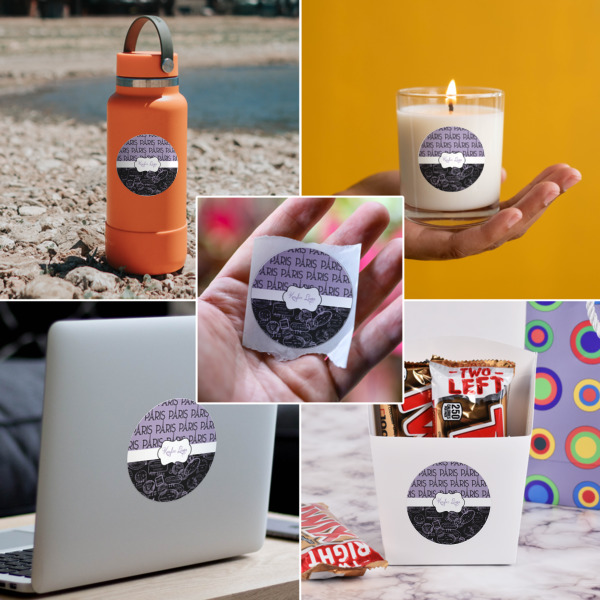 Custom Design - Multipurpose Round Labels - In Context