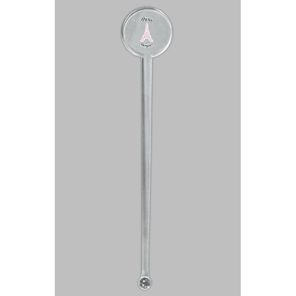 Custom Design - Clear Plastic 7" Stir Stick - Round - Single Stick