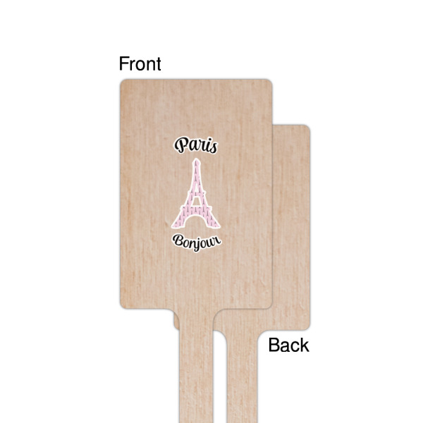 Custom Design - Wooden 6.25" Stir Stick - Rectangular - Single - Front & Back