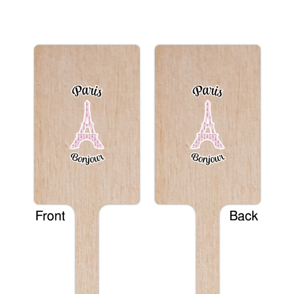 Custom Design - Wooden 6.25" Stir Stick - Rectangular - Double Sided - Front & Back