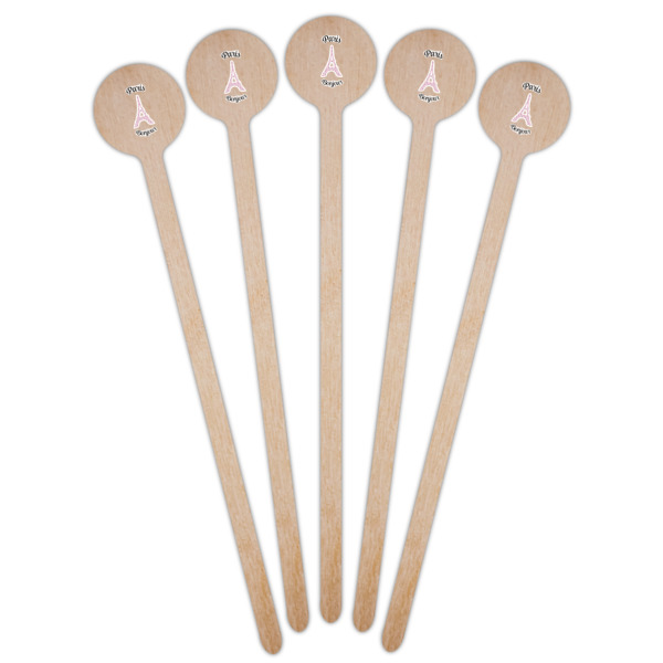 Custom Design - Wooden 7.5" Stir Stick - Round - Fan View