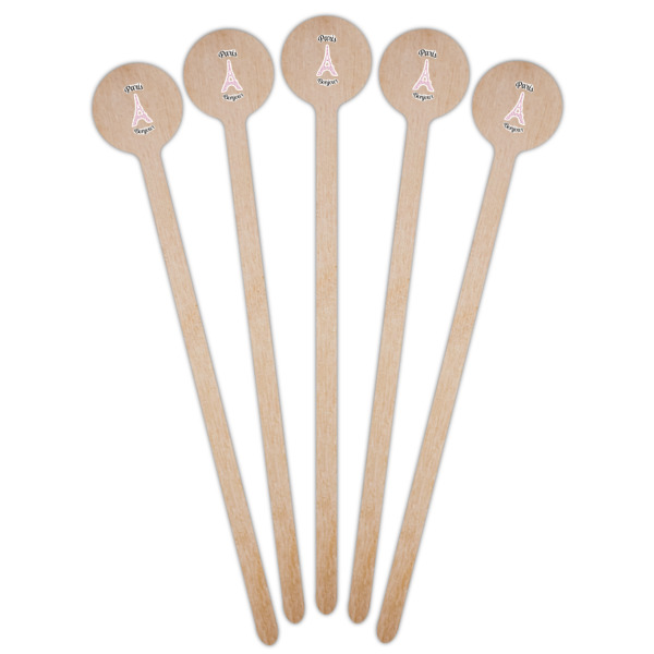 Custom Design - Wooden 6" Stir Stick - Round - Fan View
