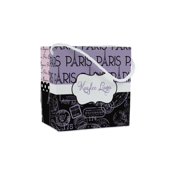 Custom Paris Bonjour and Eiffel Tower Party Favor Gift Bags (Personalized)