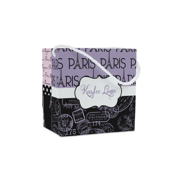 Custom Paris Bonjour and Eiffel Tower Party Favor Gift Bags - Matte (Personalized)