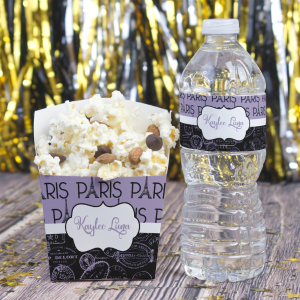 Custom Design - French Fry Favor Box - w/ Water Bottle