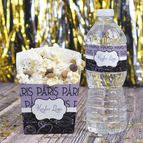 Custom Design - Water Bottle Label - w/ Favor Box