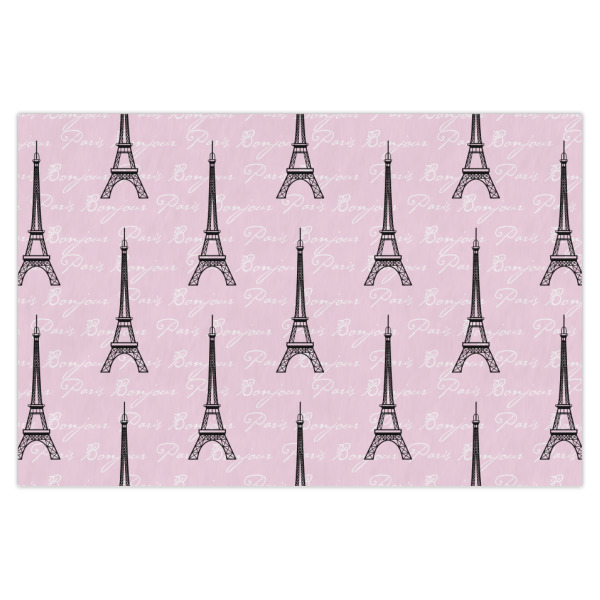 Custom Paris Bonjour and Eiffel Tower Tissue Paper Sheets - X-Large - Heavyweight