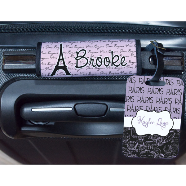 Custom Design - Metal Luggage Tag & Handle Wrap - In Context