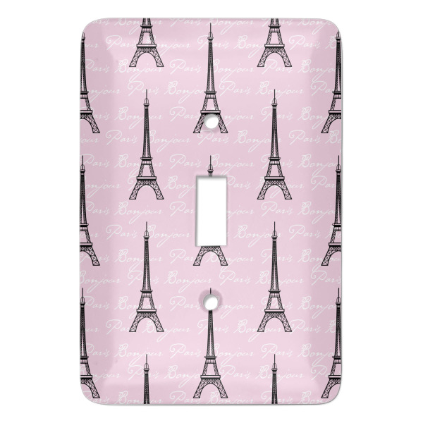 Custom Paris Bonjour and Eiffel Tower Light Switch Cover