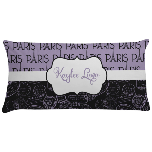 Custom Paris Bonjour and Eiffel Tower Pillow Case (Personalized)