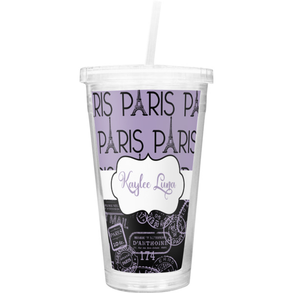 Custom Design Your Own Double Wall Tumbler with Straw