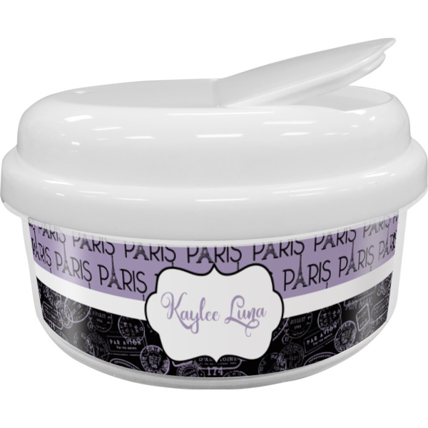 Custom Paris Bonjour and Eiffel Tower Snack Container (Personalized)