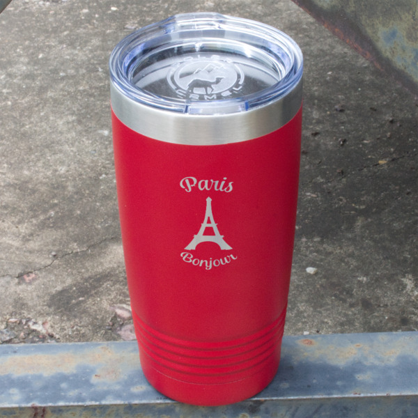 Custom Design - Red Polar Camel Tumbler - 20oz - Angled