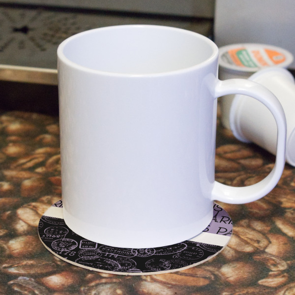 Custom Design - Round Paper Coaster - With Mug