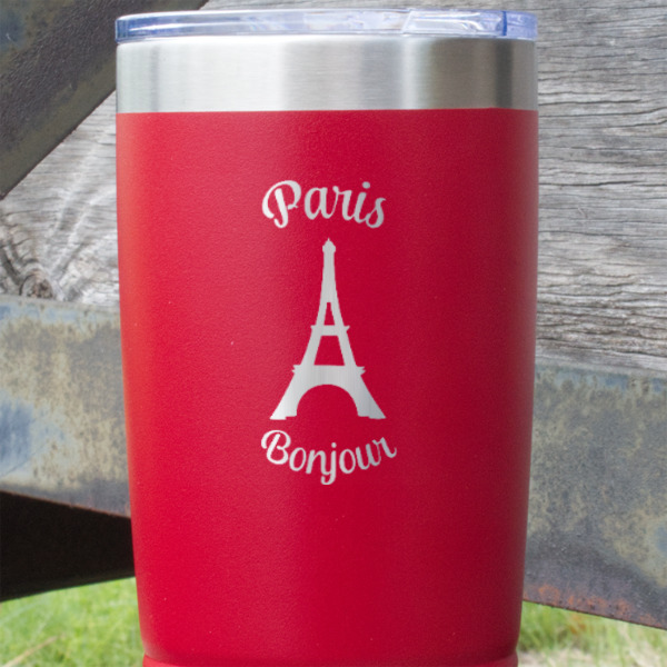 Custom Design - Red Polar Camel Tumbler - 20oz - Close Up