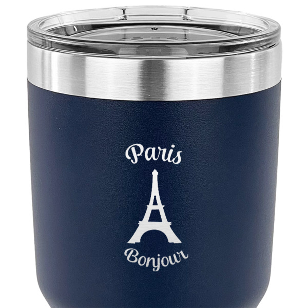 Custom Design - 30 oz Stainless Steel Ringneck Tumbler - Navy - CLOSE UP