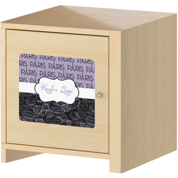 Custom Design - Square Wall Decal on Wooden Cabinet