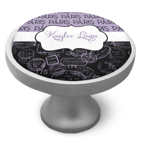 Custom Paris Bonjour and Eiffel Tower Cabinet Knob (Personalized)
