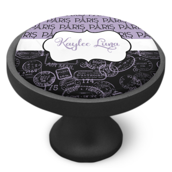 Custom Design - Cabinet Knob - Black - Side