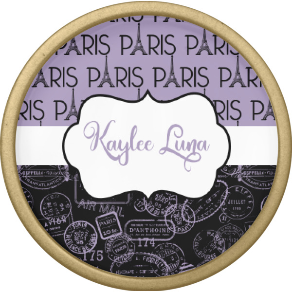 Custom Design - Cabinet Knob - Gold - Front