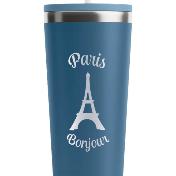 Custom Design - Steel Blue RTIC Everyday Tumbler - 28 oz. - Close Up