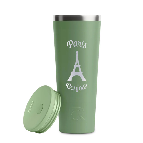 Custom Design - Light Green RTIC Everyday Tumbler - 28 oz. - Lid Off