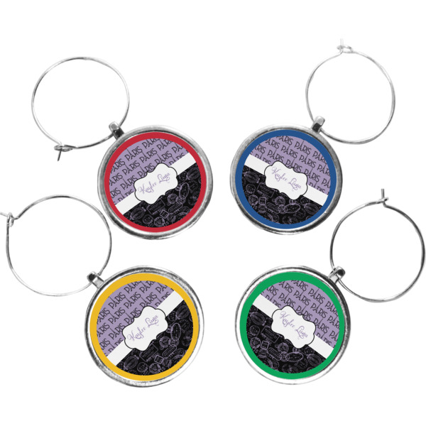 Custom Design Your Own Wine Charms - Set of 4