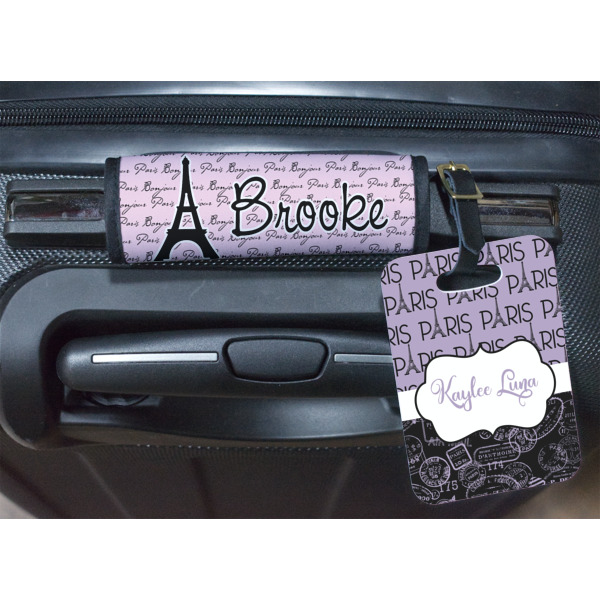 Custom Design - Luggage Wrap & Plastic Rectangular Tag - In Context