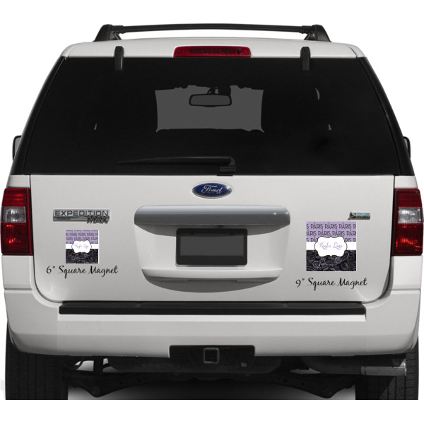Custom Design - Personalized Square Car Magnets on Ford Explorer