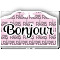 Paris Bonjour and Eiffel Tower Twill Iron On Patch - Custom Shape - 3XL (Personalized)