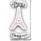 Paris Bonjour and Eiffel Tower Graphic Decal - XLarge (Personalized)